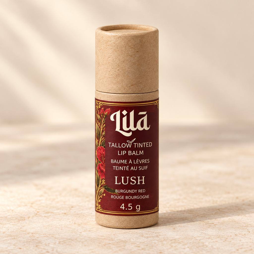 Lilā Lush — Burgundy Red Tinted Lip Balm